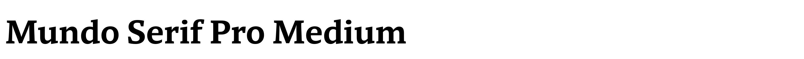 Mundo Serif Pro Medium